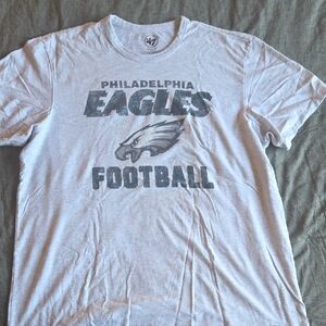 47 Brand White Philadelphia Eagles Graphic Football Tee